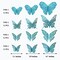 Cheerland Butterfly Wall Stickers Teal Blue 3D Room Decal Mural Sticker Butterfly Decoration for Room Wedding Engagement Baby Shower Birthday Party (Teal Blue C) - Pack of 48